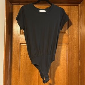 Daydreamer Leotard Bodysuit Simple Black Tee S
